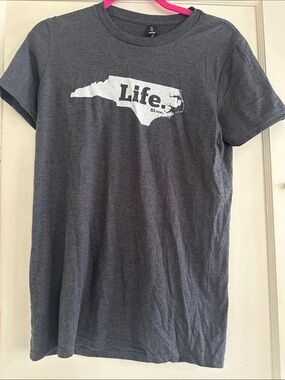 State Life North Carolina Graphic Short Sleeve Tee with White 'Life.' Graphic